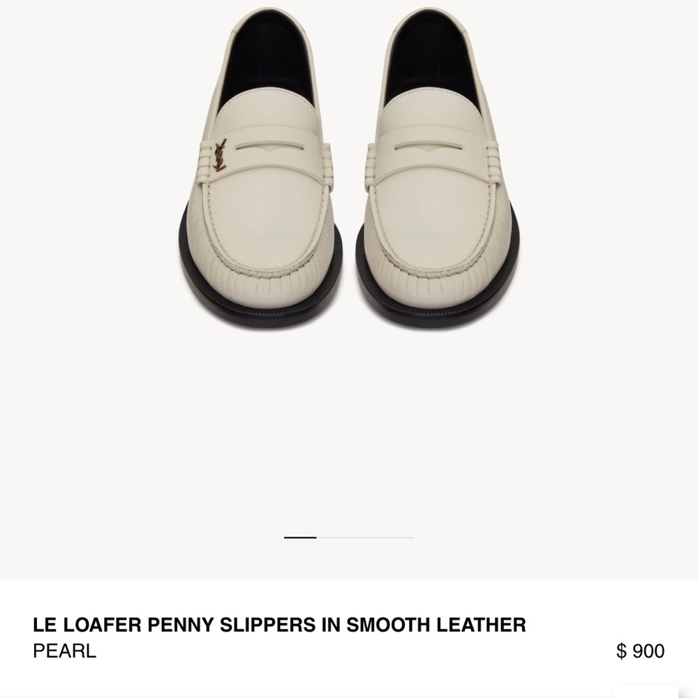 SAINT LAURENT 
LE LOAFER PENNY SLIPPERS IN SMOOTH LEATHER